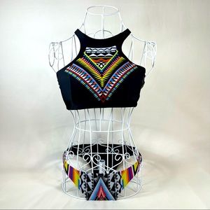 Aztec style Black Bikini